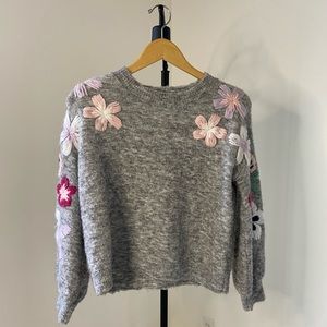 BNCI Embroidered Gray Sweater | Sundance